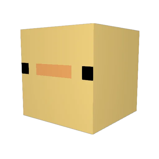 7ETA06 Minecraft avatar head, 3D render