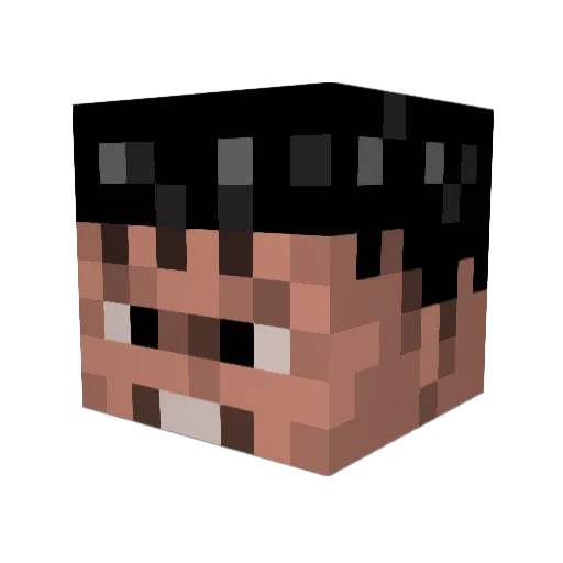 7Gulian Minecraft avatar head, 3D render