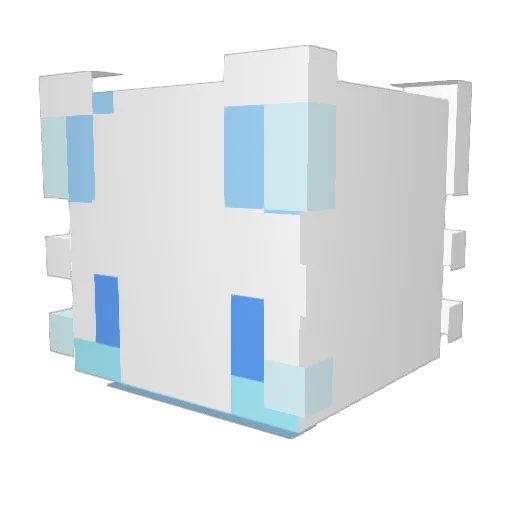 7I7H Minecraft avatar head, 3D render