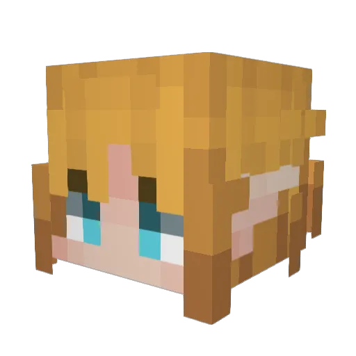 7KASHI Minecraft avatar head, 3D render