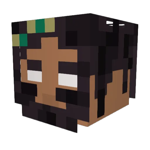 7KOD Minecraft avatar head, 3D render