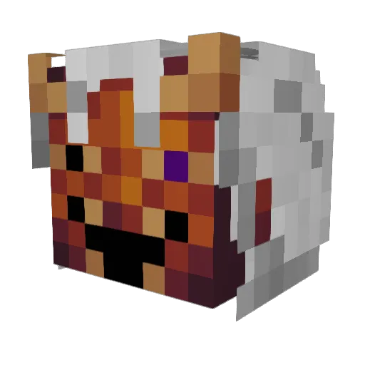 7Kiwii Minecraft avatar head, 3D render