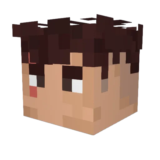 7Krieg Minecraft avatar head, 3D render