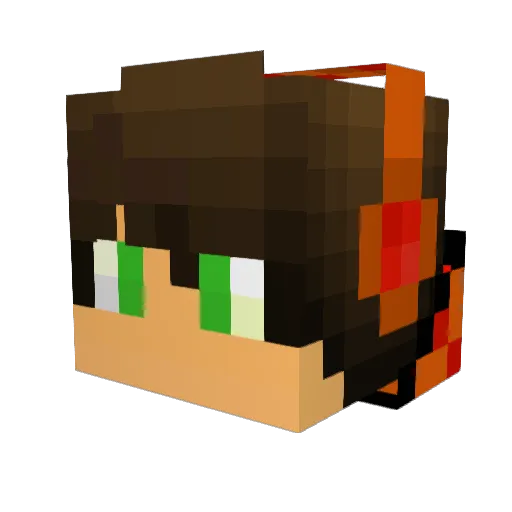 7Kyzn Minecraft avatar head, 3D render