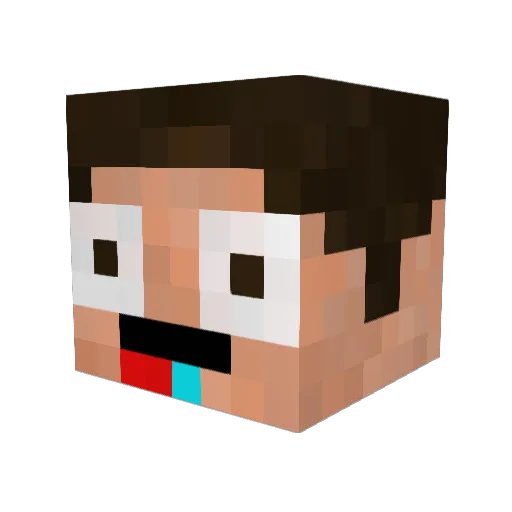 7MG7 Minecraft avatar head, 3D render