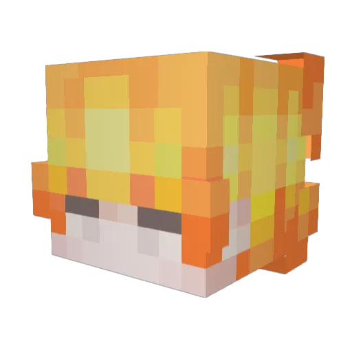 7MZH Minecraft avatar head, 3D render