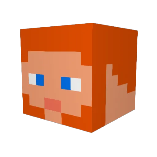 7Meta7 Minecraft avatar head, 3D render