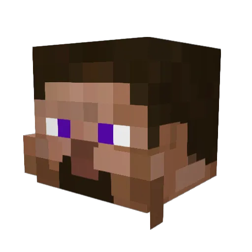 7Misha Minecraft avatar head, 3D render