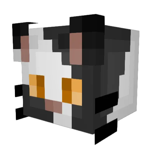 7Mishi Minecraft avatar head, 3D render