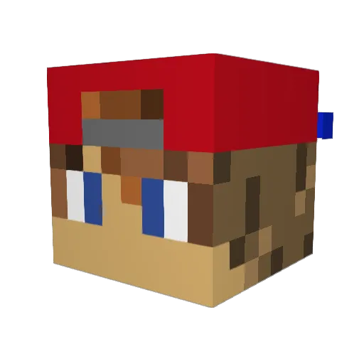 7Mody870 Minecraft avatar head, 3D render