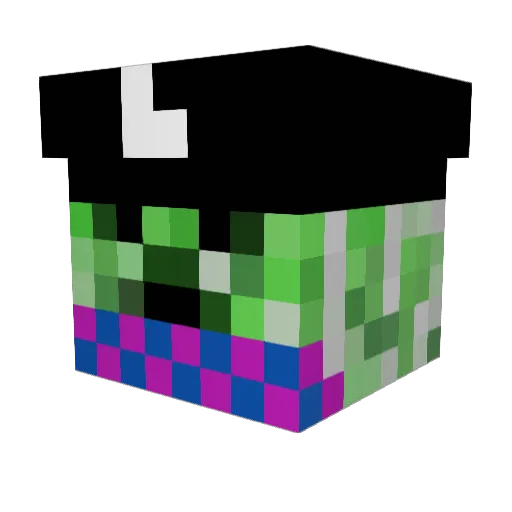 7PanesConQueso Minecraft avatar head, 3D render
