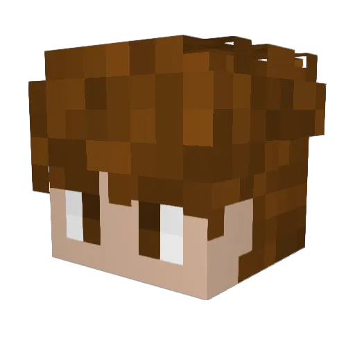 7Pre Minecraft avatar head, 3D render
