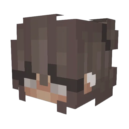 7Q7 Minecraft avatar head, 3D render