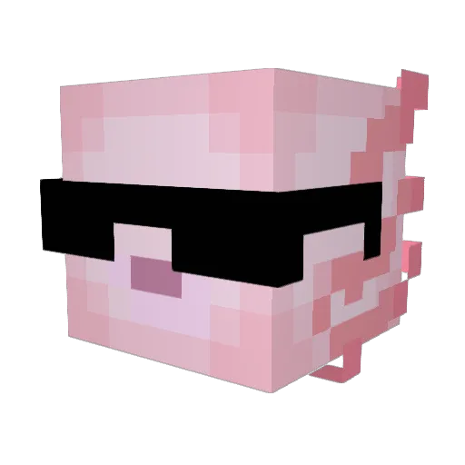 7RATH Minecraft avatar head, 3D render