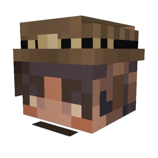 7RENZO7 Minecraft avatar head, 3D render