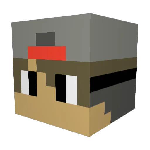 7R_Mystic Minecraft avatar head, 3D render