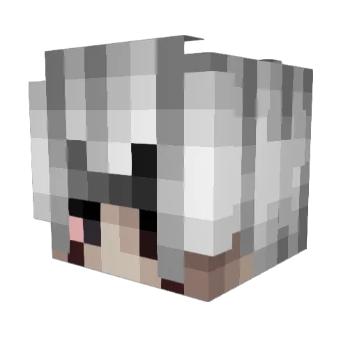 7Ryu Minecraft avatar head, 3D render