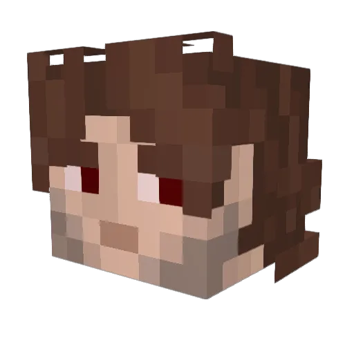 7Saros Minecraft avatar head, 3D render