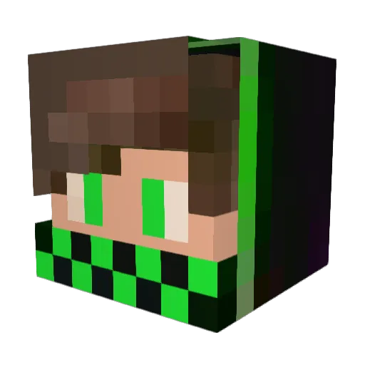 7Sky Minecraft avatar head, 3D render