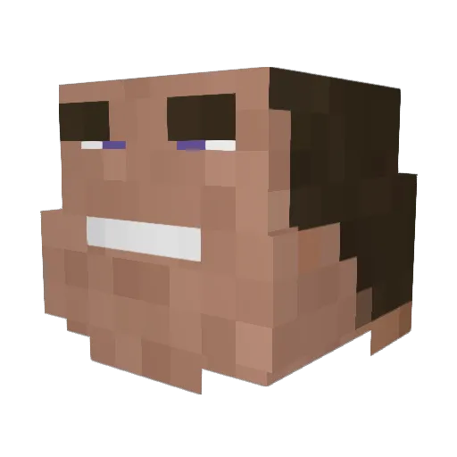 7Sliced_ Minecraft avatar head, 3D render