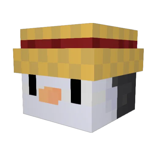 7Str1kes Minecraft avatar head, 3D render