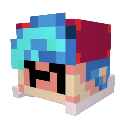 7TankEngines Minecraft avatar head, 3D render