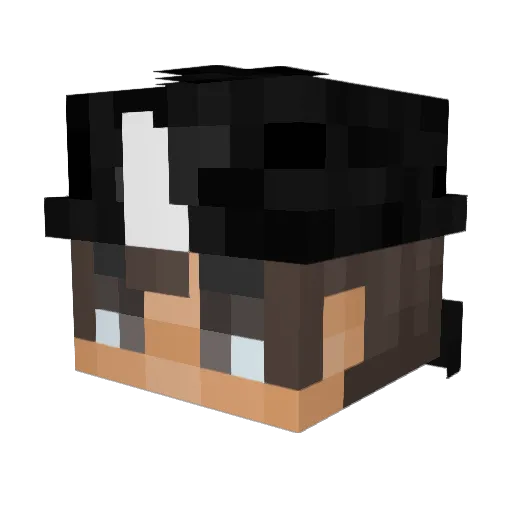 7Tares_ Minecraft avatar head, 3D render