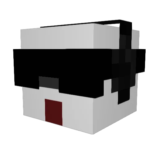 7V9WB Minecraft avatar head, 3D render
