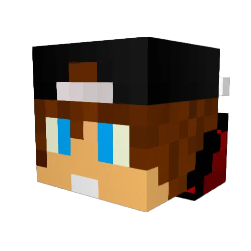 7Valentin Minecraft avatar head, 3D render