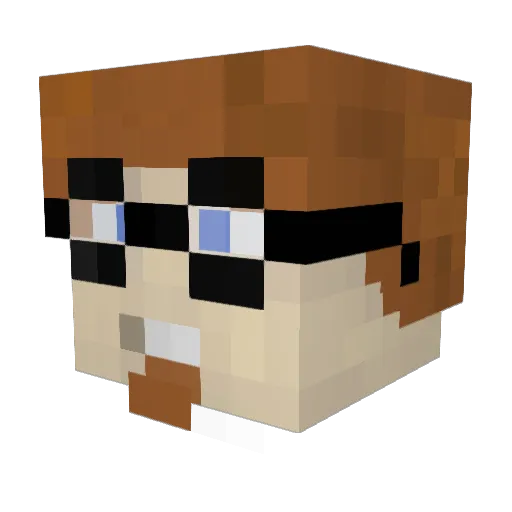 7Volt Minecraft avatar head, 3D render