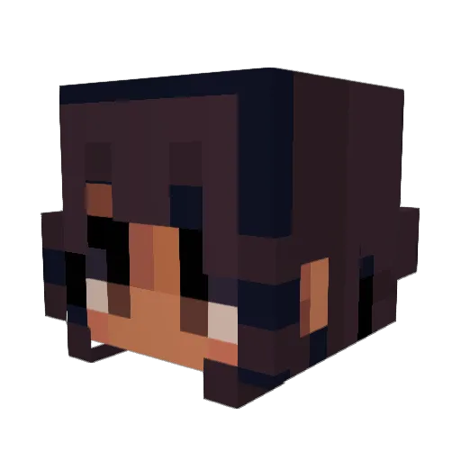 7XEL Minecraft avatar head, 3D render