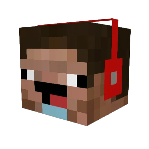 7XENONFTW Minecraft avatar head, 3D render
