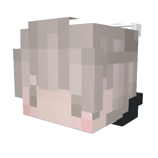7YuL Minecraft avatar head, 3D render