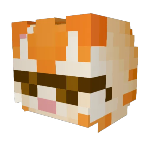 7Yupps Minecraft avatar head, 3D render