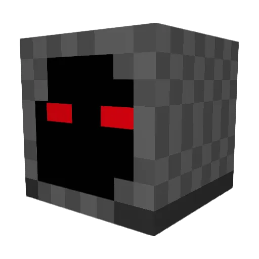 7Zapped Minecraft avatar head, 3D render