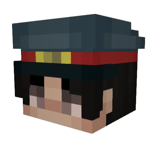 7_0r Minecraft avatar head, 3D render