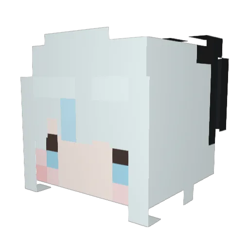 7_17 Minecraft avatar head, 3D render