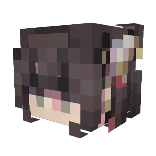 7_Ink Minecraft avatar head, 3D render