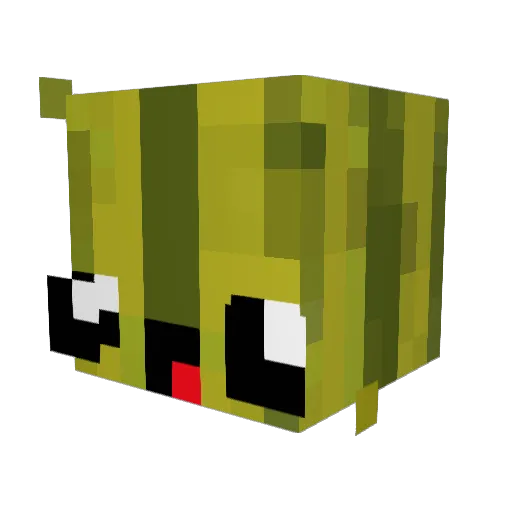 7_JOJO Minecraft avatar head, 3D render