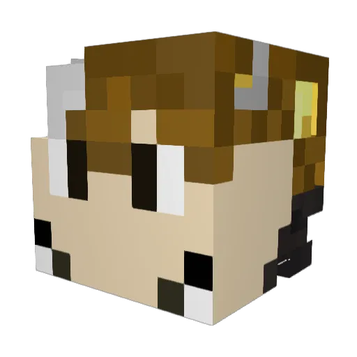 7_Kims Minecraft avatar head, 3D render