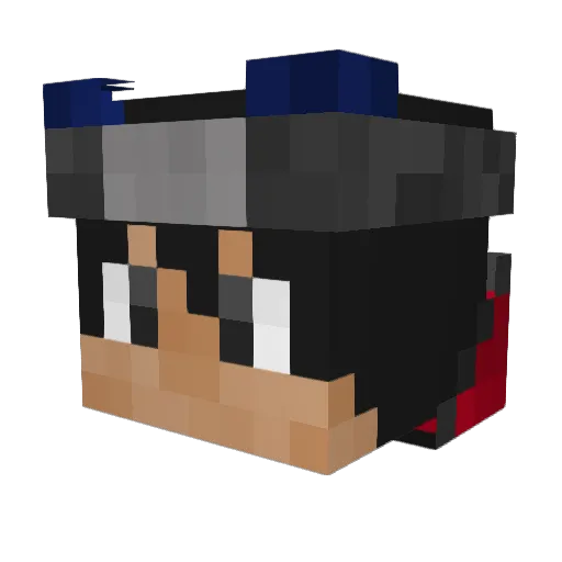 7_Ultra Minecraft avatar head, 3D render