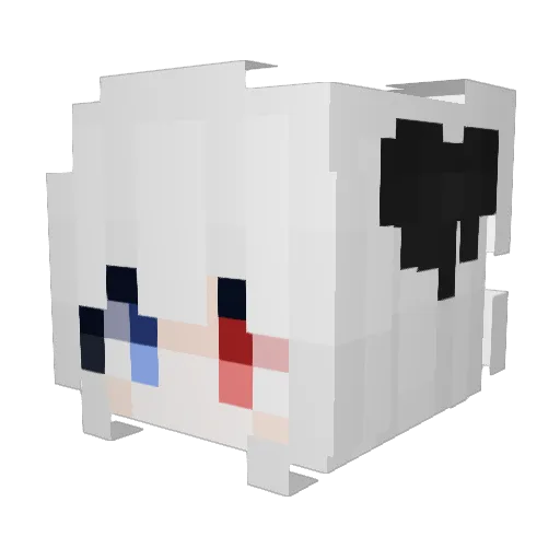 7_mlya Minecraft avatar head, 3D render