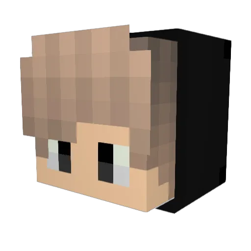 7ake Minecraft avatar head, 3D render