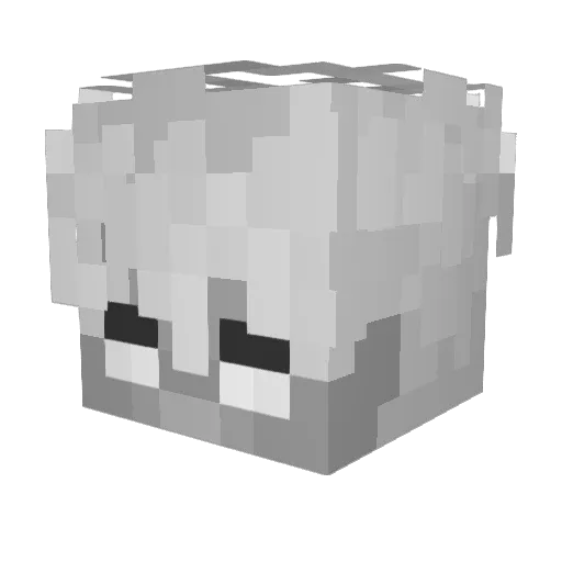 7amo_des Minecraft avatar head, 3D render