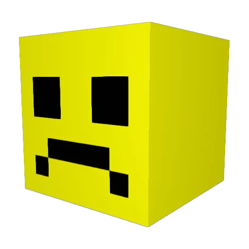 7amod_11 Minecraft avatar head, 3D render