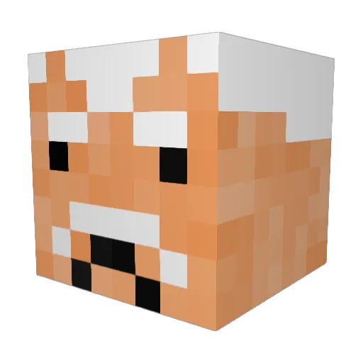 7apz Minecraft avatar head, 3D render
