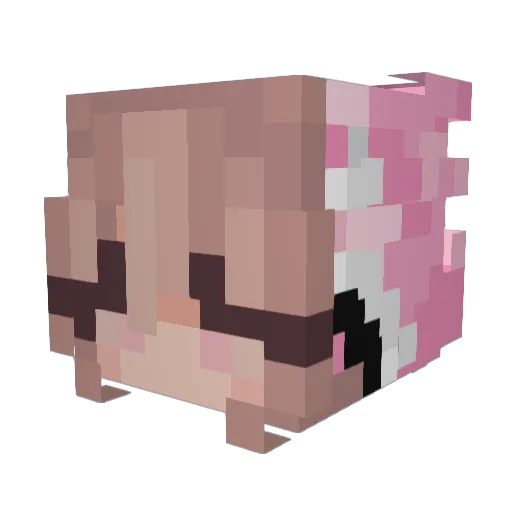7aruha_ Minecraft avatar head, 3D render