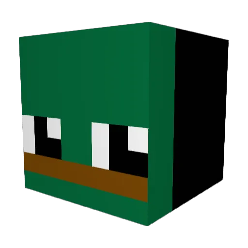 7asse Minecraft avatar head, 3D render