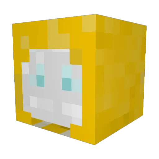 7banashi Minecraft avatar head, 3D render