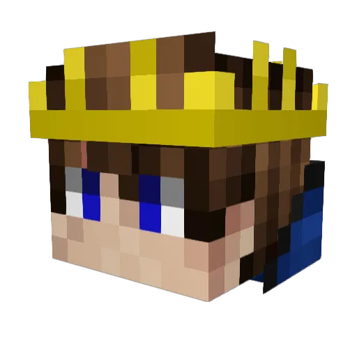 7bfg Minecraft avatar head, 3D render
